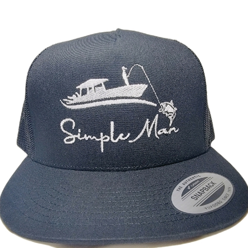 Simple Man Fisherman Direct Embroidered Mesh Adjustable …